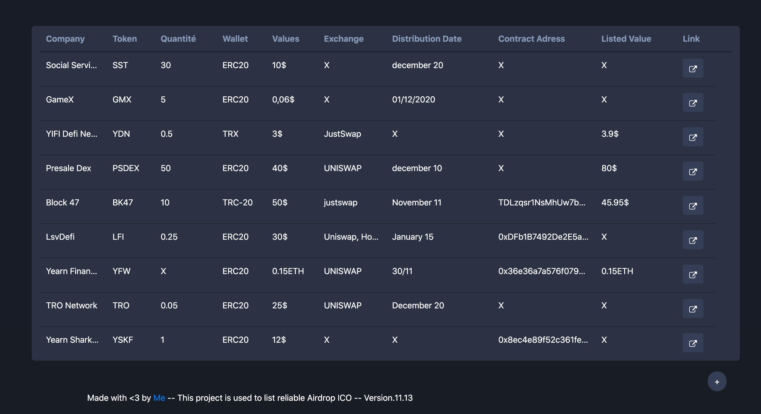 AirDropList website